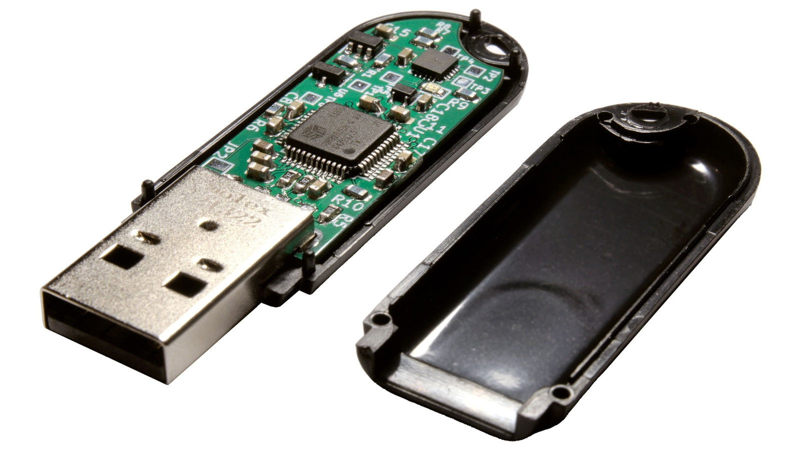 Ovrdrive with the enclosure open to show its circuit board